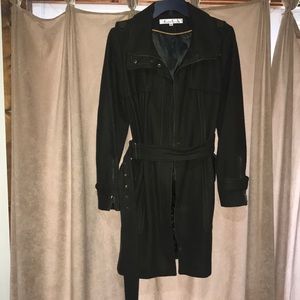 Kenneth Cole Women’s Military Green Wool Coat 10